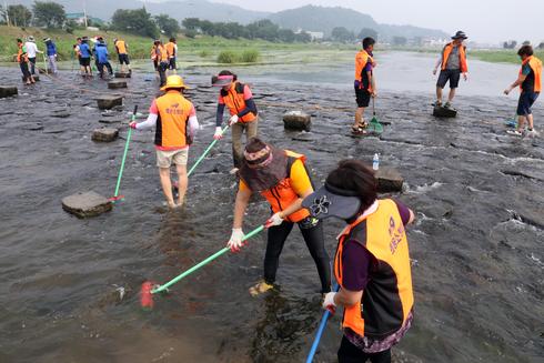 정남진 장흥 물축제 열리는 탐진강 ‘번쩍번쩍’