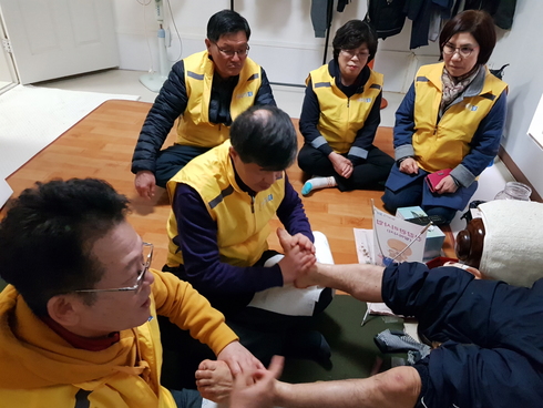 취약계층 발마사지 추진… 건강 Up！