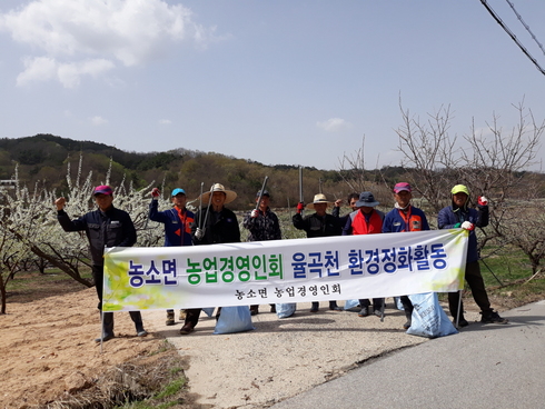 제8회 김천자두꽃축제 성공적 개최를 위한 농소면 축제장 입구 도로변 환경정비 실시