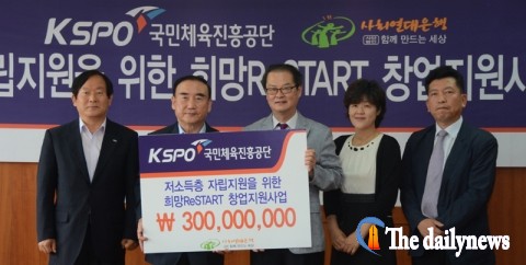 국민체육진흥공단, 저소득층 창업지원