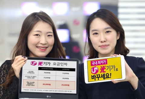 LG유플러스, ‘U+광기가’ 인터넷 서비스 요금 인하