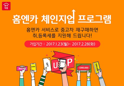 SK엔카직영, 취, 등록세 지원 ‘홈엔카 체인지업’ 프로그램 실시