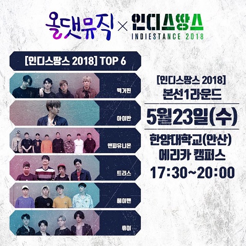 인디스땅스 2018, 한양대 ERICA 캠퍼스에서 개최된다