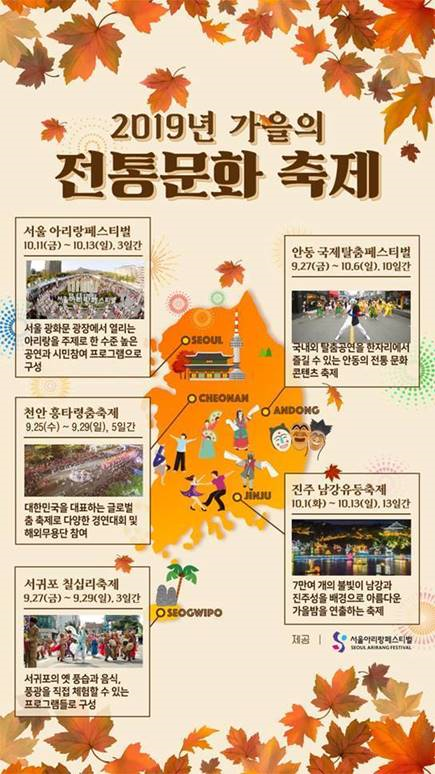 올해 가을, 전국이 전통문화 축제로 물든다