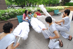 삼성전자, ‘바람의 전사’ 거리 이벤트